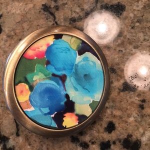 Floral designer portable pocket purse mirror
